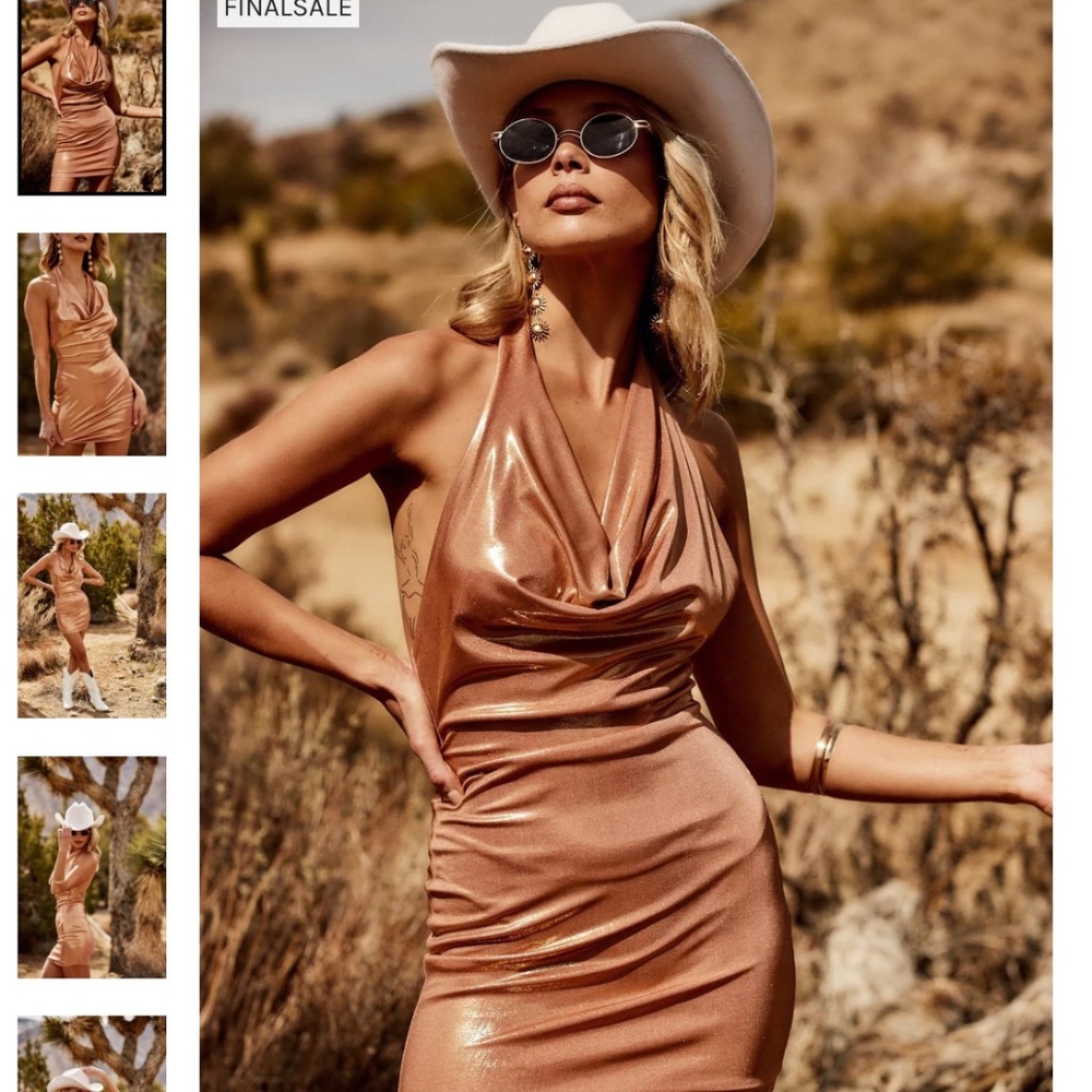 ROSE GOLD MINI DRESS - 12TH TRIBE